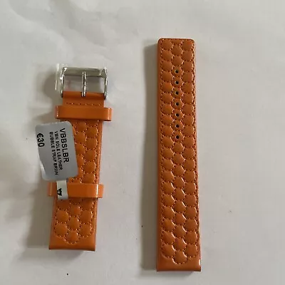 $30 • Buy New Authentic Vabene Sole Leather 20mm Orange Strap With Buckle 115/75