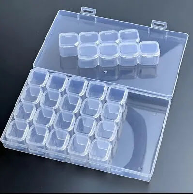 Craft Bead 28 Grids Organizer Case Jewelry Container Storage Box Plastic • $8.49