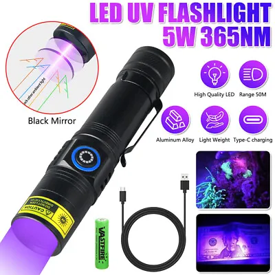 365nm UV Violet Light Blacklight LED Flashlight Torch Pet Urine Inspect Lamp US • $10.99