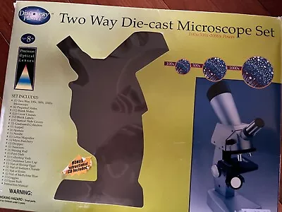 Discovery Planet Two Way Die Cast Microscope Set Homeschooling Gift • $14