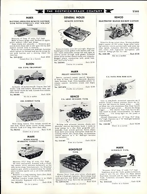 1958 PAPER AD RARE Marx Toy Superman Army Tank Eldon Truck Radar Pom Pom Gun  • $29.99