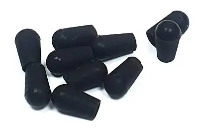 1/10 1/8 Scale RC Rubber Receiver Antenna Aerial Pipe Tube Caps X 10 Black • £3.63