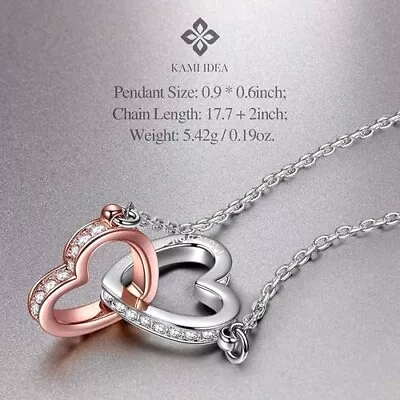 Heart Necklace Valentine's Day Gift For Women Dear Mom I Will Always Love You • £34.99