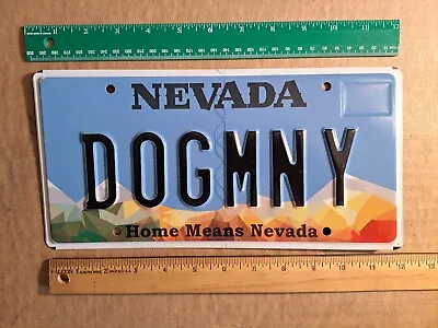 License Plate Nevada Vanity: DOG MNY Dog Many Lots Of Dogs Dog Mania Money • $13.99