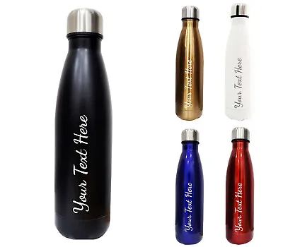 Personalised Laser Engraved 500ml Flask Custom Name/Message Hot And Cold Drink • £9.99
