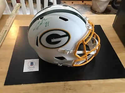 Charles Woodson Autographed Packers Speed Replica Full-Size Helmet Beckett Auth. • $430