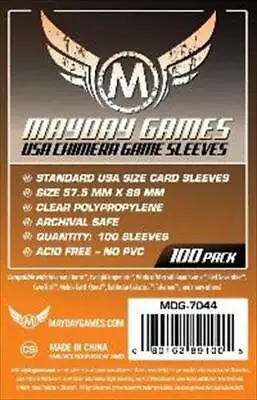 MDG7044 Mayday Games - USA Chimera Game Sleeves 57.5mm X 89mm Orange (100) • £7.70