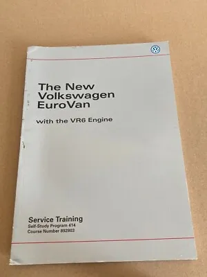 $17.95 • Buy 1998 VW Volkswagen Service Training Manual Eurovan Van W/ VR6 Engine Technical