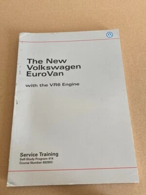 $17.95 • Buy 1998 VW Volkswagen Service Training Manual Eurovan Van W/ VR6 Engine Technical