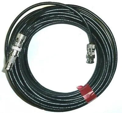 Mini 8 Coax BNC Extension Cable Low Loss 16 Feet 5m 50 Ohm Rg8x • £11.95