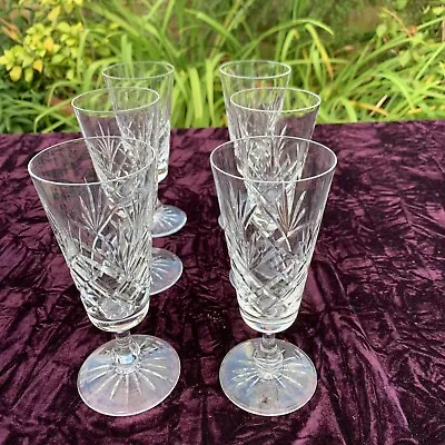 6  X Edinburgh Crystal Cut Tay Wine Glasses . Size 16cm • £55