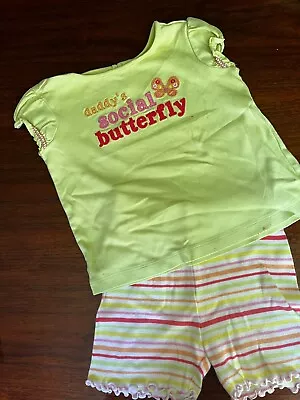 Gymboree 'Social Butterfly' 2 Piece Set-  Shorts And Shirt Size 3T • $9.99