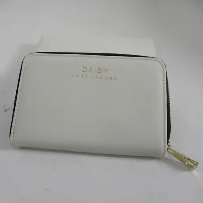 Daisy Marc Jacobs White Zip Around Purse Black Lining Original Box Gold Hardware • £25