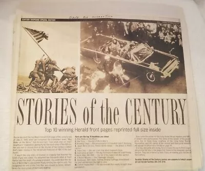 The Miami Herald Paper 12/31/99 Century Keepsake Special Section • $22.95