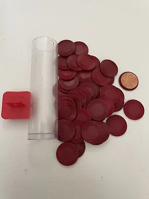 Koplow Mini Poker Chips Dark Red • $21