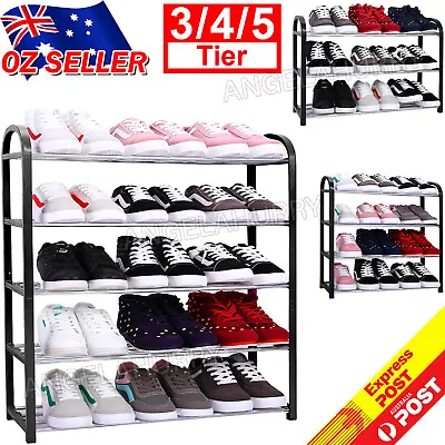 $22.29 • Buy Shoe Rack Storage Organizer Shelf Stand Shelves 3/4/5 Tiers Shoe Storage NE