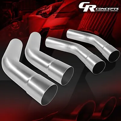 4Pc Mild Steel 45 Degree 3  Piping Custom Mandrel Exhaust Tubing Bend Pipes • $54.95