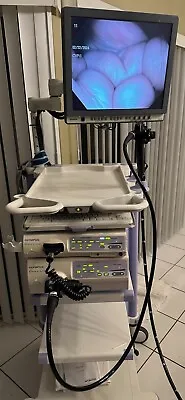 Olympus EVIS EXERA II CV-180/CLV-180 Endoscopy System W/ Pigtail Monitor & Cart • $5999