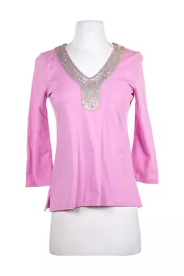 Sigrid Olsen Women Tops T - Shirts SM Pink Cotton • $26