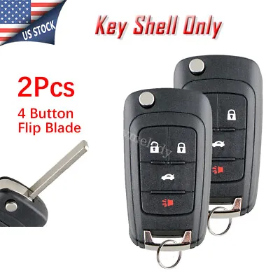 2 Remote Flip Car Key Fob Cover Case Shell For Chevy Camaro Cruze Impala Equinox • $9.75