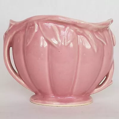 Vintage Nelson McCoy American Art Pottery Pink Lily Vase 7  • $45