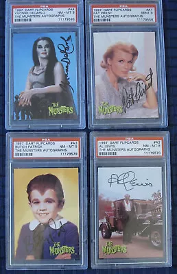 Complete Set A1-A4 1997 Dart Munsters All New PSA Graded Autographs • $995.95