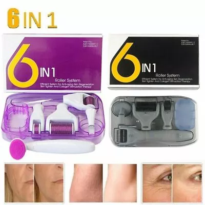 $19.04 • Buy 6 In 1 Dr Roller Kit For Anti Stretch Marks Wrinkle Skin Scars Acne Hair Loss
