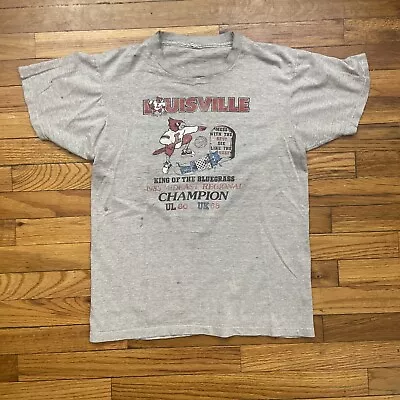 Vintage 1983 Louisville Cardinals Mideast Regional Champions T Shirt Size L VTG • $45