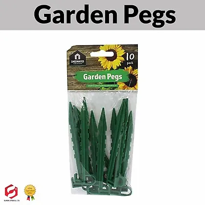 10pcs Plastic Tent Garden Ground Stakes Large Pegs Camping Hiking Anchor Hooks  • £5.49