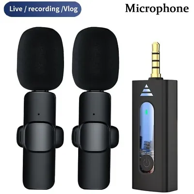 New Wireless 3.5mm Lavalier Lapel Microphone Condenser Mic For Camera Speaker • £9.98