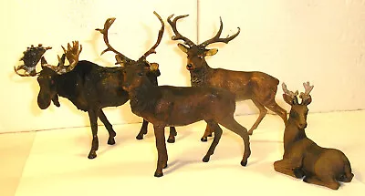 4 Realistic Looking Moose/Deer Figures Resin Unbranded Vintage G Scale? • $20