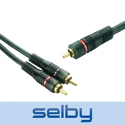 6m Subwoofer Cable 1RCA To 2RCA Y Splitter Shielded Audio Lead Cord • $25