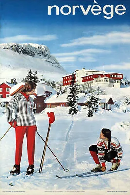 364776 Norvege Vintage Travel Ski Art Decor Wall Print Poster • $29.95
