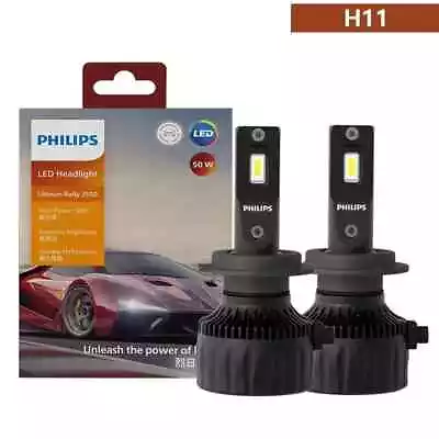 Philips Ultinon Rally 3550 H11 LED Car Headlight Kit 100W 6500K White Fog Light • $54.36