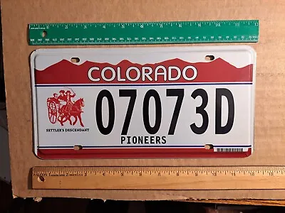 License Plate Colorado Pioneers Horse & Cart 0 7073 D • $13.49