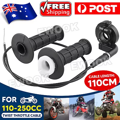 Twist Throttle Housing Hand Grip+1100MM Cable 110cc 250cc PIT PRO Quad Dirt Bike • $13.45