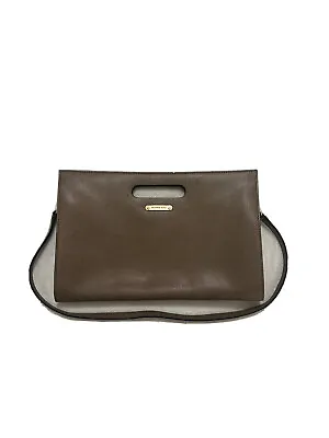 Michael Kors Khaki Tilda XL Saffiano Leather Classy Clutch Bag • $75