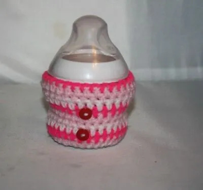 Handmade Crochet Baby Bottle COVER / PERSONALIZED  • £5.31