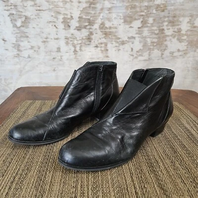$39.99 • Buy Everybody By BZ Moda Black Leather Cuffed Bootie Ankle Boot Victorian 39 7.5 8