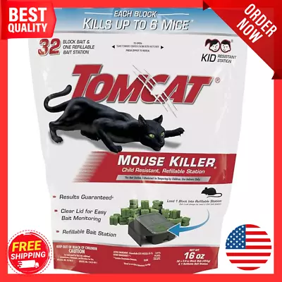 Mouse Mice Rat Killer 32 Blocks Bait Poison Rodent Station Trap Control • $24.99