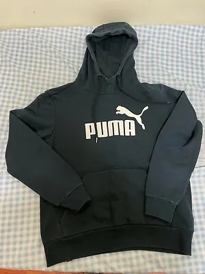 $15 • Buy Puma Essentials Big Logo Fleece Hoodie - Mens - Black - Size S