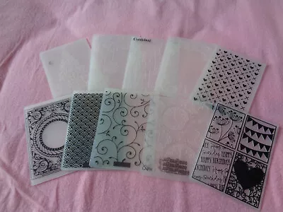 10 Embossing Folders - 6  X 4  - USED • £10