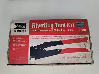 Vintage Sears Craftsman #974763 Riveting Tool Kit Complete Made In Usa Free Ship • $39.99