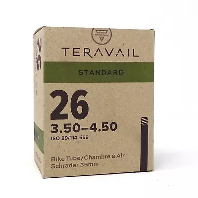 Teravail Bicycle Tube 26 X 3.5-4.5 Schrader Valve 35mm - Mountain  Fat Tire • $18.99