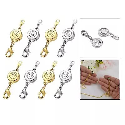 Pack Of 8 Silver Chain Converters With Lock Clasp • £7.21