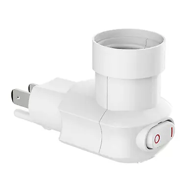 $15.59 • Buy E26 Socket Extension Adapter With Switch,Plug-In Light Socket,360 Degree Rotatio