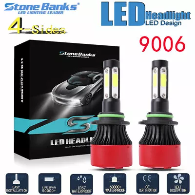 2x 9006 LED Headlight Bulbs Conversion Kit High Low Beam 6000K White • $10.99