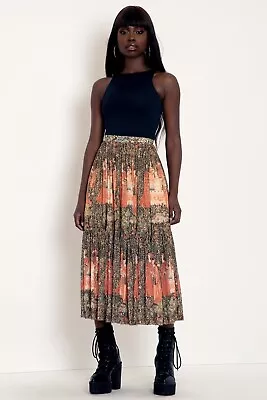 BlackMilk Clothing- THE BATH TWO TIER MIDAXI SKIRT - LIMITED (L) • $70