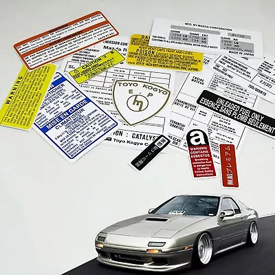 Mazda Rx7 Fc Restoration Warning Caution Underbonnet Engine Bay Stickers Label • $32