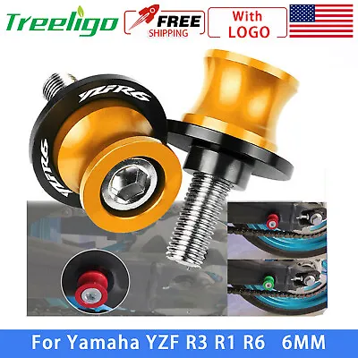 Motorcycle Swing Arm Sliders Spools Stand Screw M6 For Yamaha YZF R3 R1 R6 M6 • $0.01